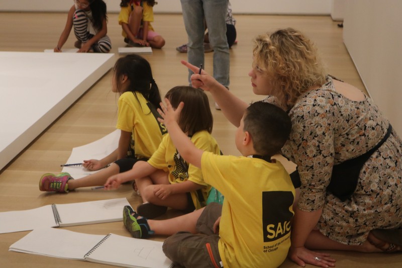 （照片由SAIC提供）在藝術館內，孩子們也要學會尊重藝術作品。