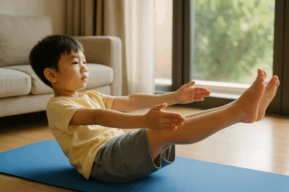 瑜伽動作護脊2:船式