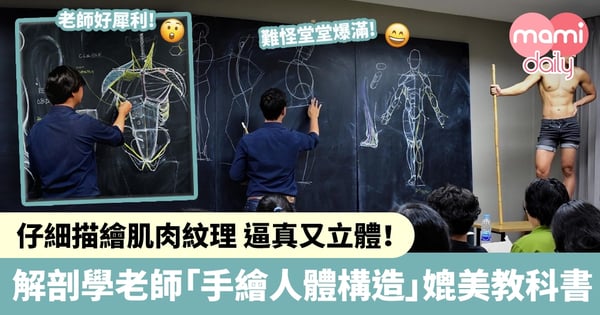 【神級老師】仔細描繪兼上色、肌肉紋理超立體 解剖學老師「手繪人體構造圖」媲美教科書堂堂爆滿!
