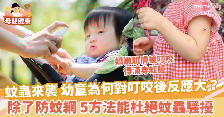 【防蚊】BB為何對蚊蟲叮咬反應大? 除了防蚊網 這5方法也能杜絕蚊蟲騷擾!