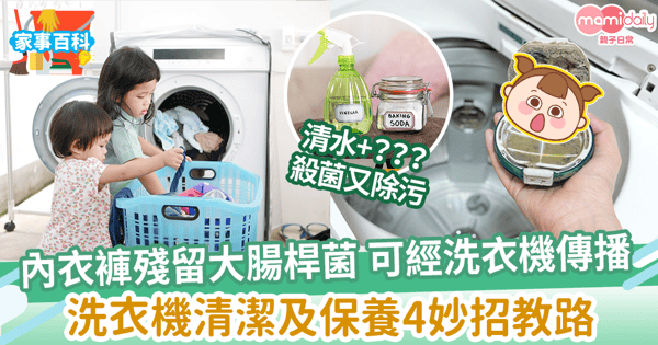 【洗衣機清潔】內衣褲殘留大腸桿菌 可經洗衣機傳播　洗衣機清潔及保養4妙招教路