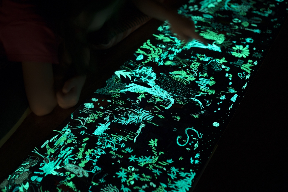 兒童繪本推薦《夜光找一找：不可思議的雨林大探索》