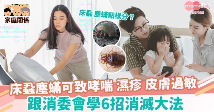 【床蝨vs塵蟎】床蝨塵蟎可致哮喘、濕疹、皮膚過敏　跟消委會學6招消滅大法