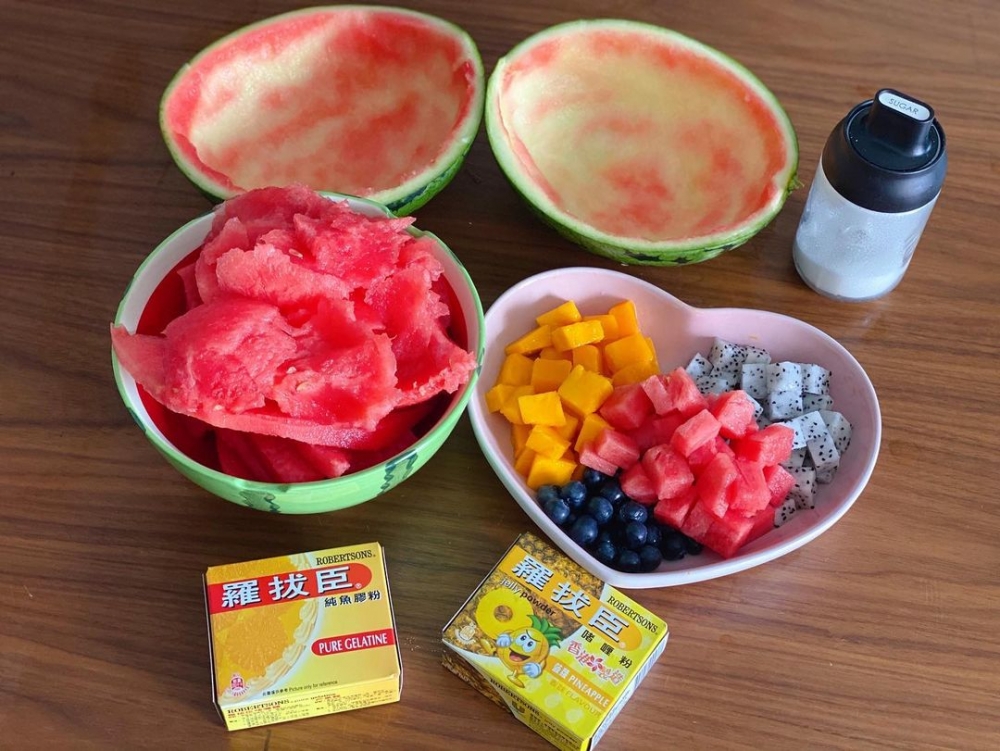 自製西瓜啫喱材料