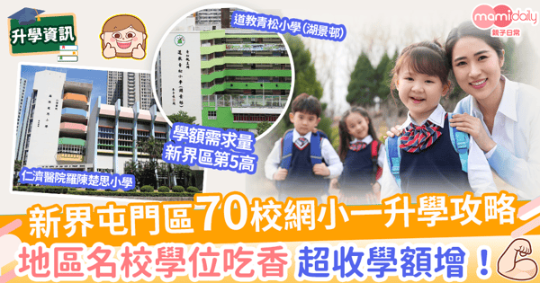 【70校網】新界區屯門熱門校網小學名單一覽　附升小一選校策略+派位數據！