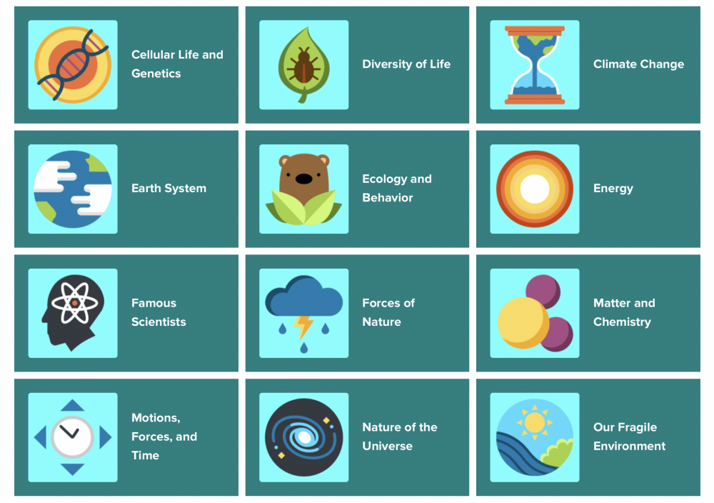 BrainPOP提供豐富的學習單元。
