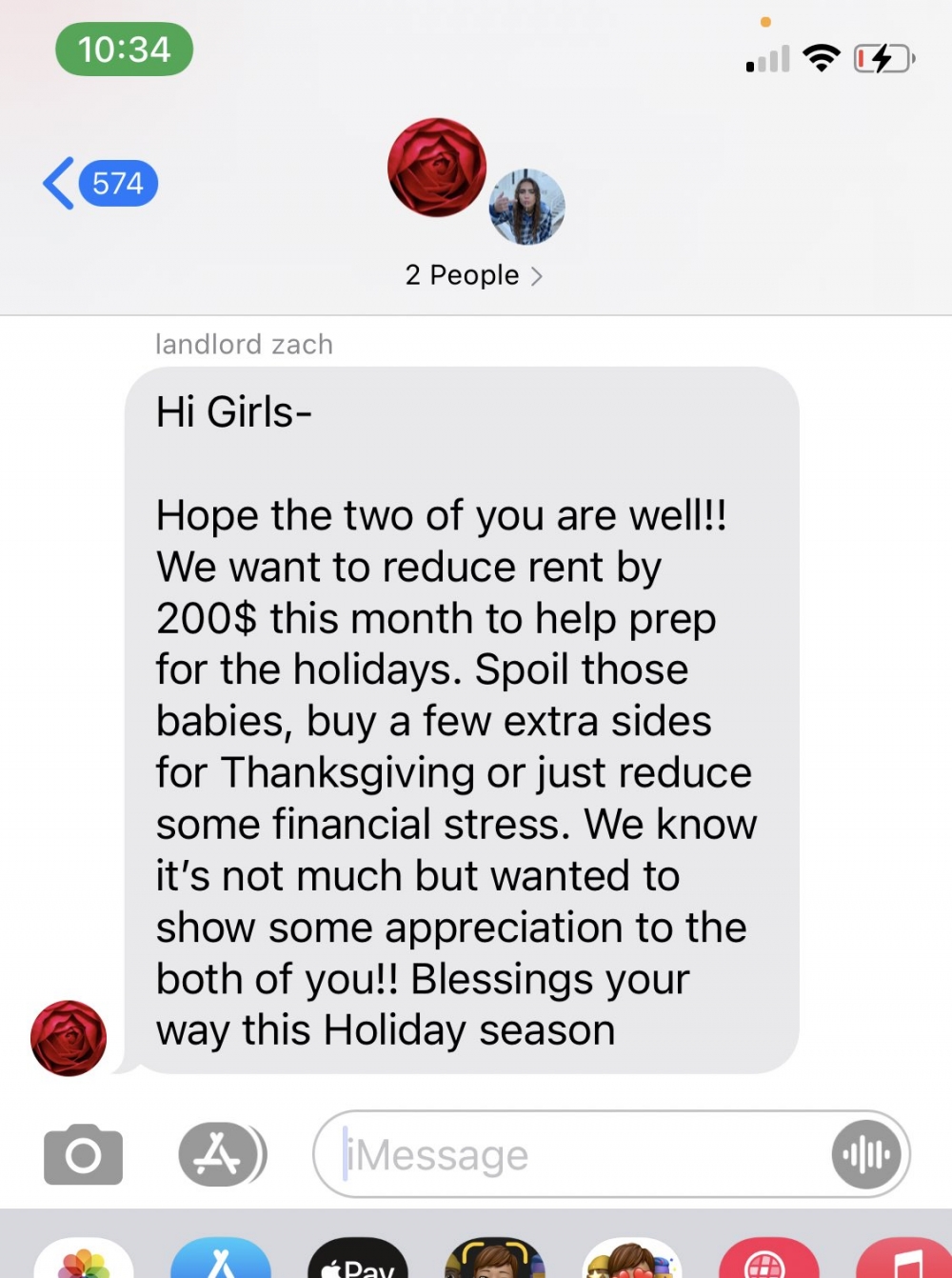 單親媽媽發佈業主主動關心她、提出減租的訊息,獲網民讚好。