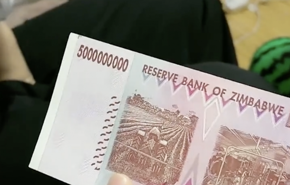 母親質疑貨幣真假。