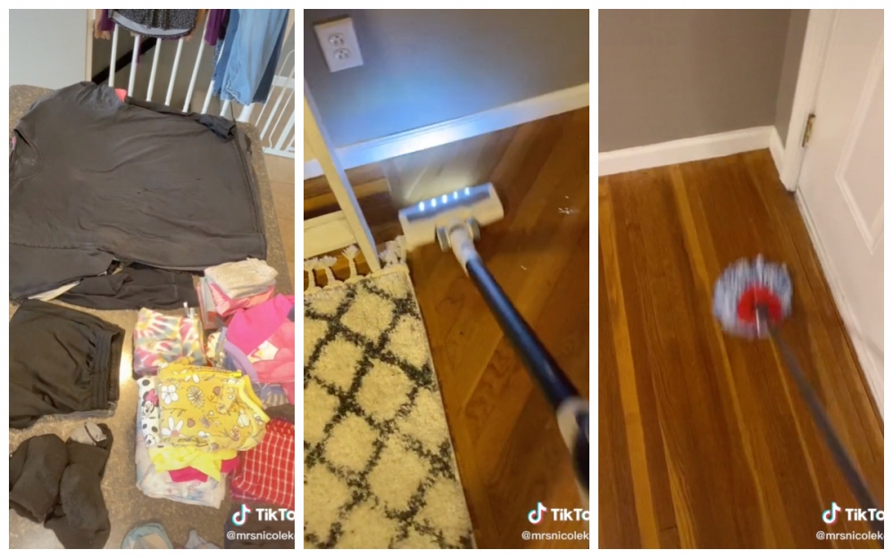 Nicole表示自己一般在週末進行較煩瑣的家務。