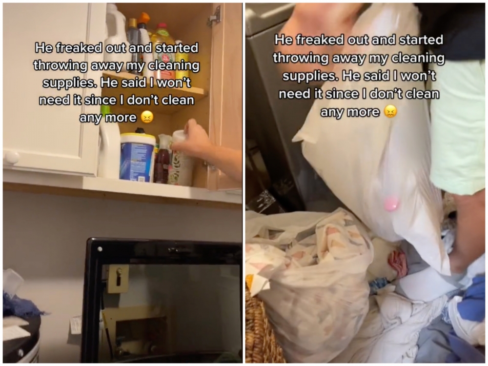 丈夫忍無可忍，竟然開始丟掉老婆的清潔用品？