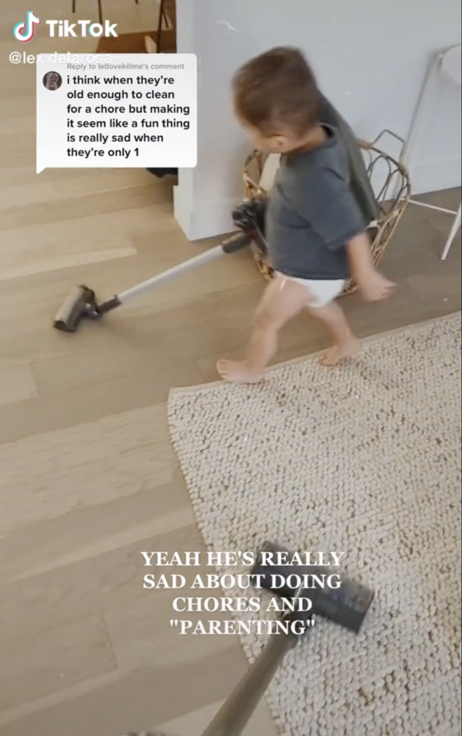 還有兒子最喜歡迷你吸塵機,每天跟著母親進行清潔工作。