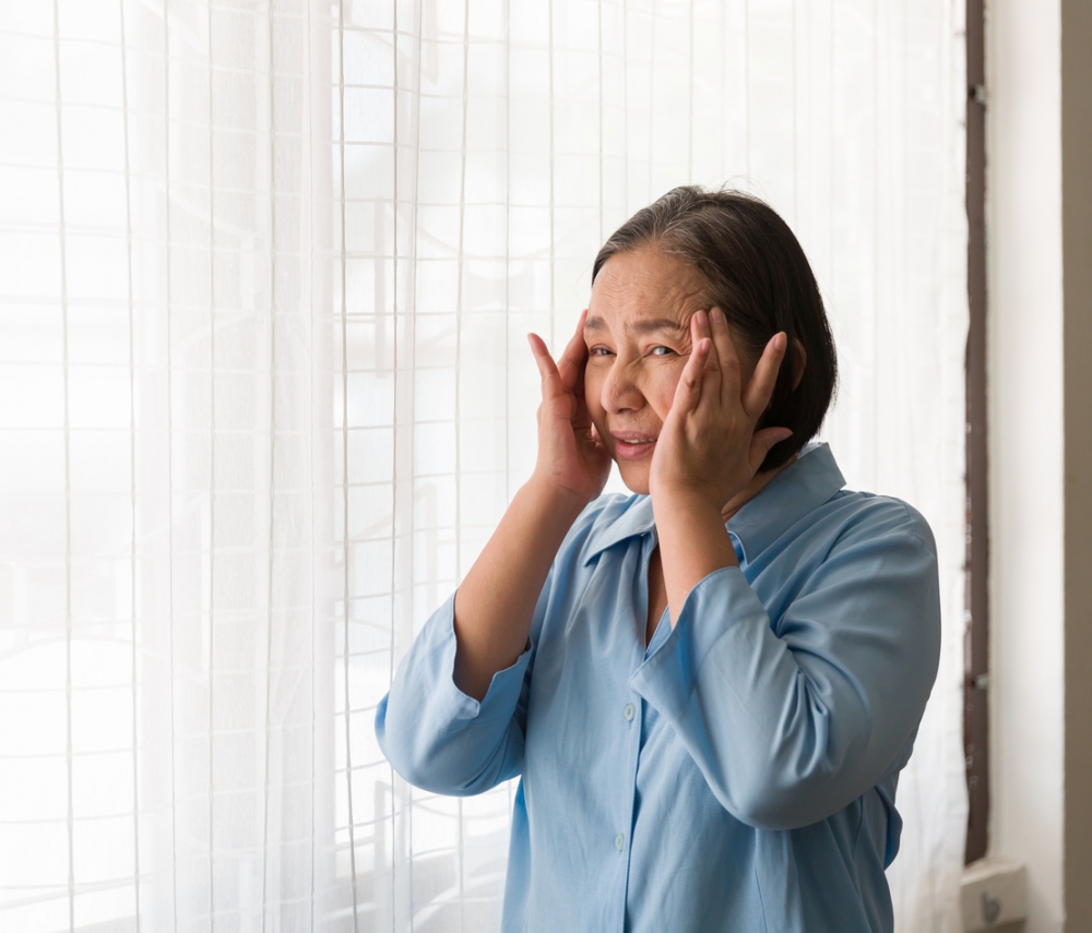 被台爸反擊後，大媽臉色立即變得很難看。