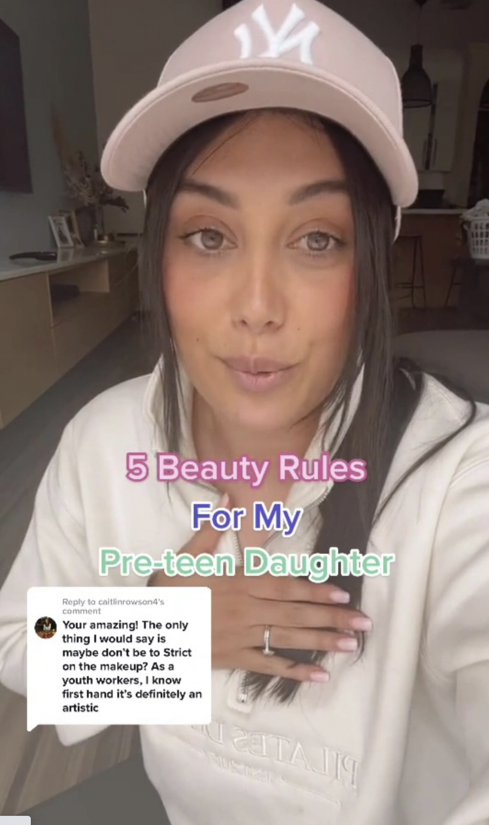 Elzia列出5大準則要女兒遵守。