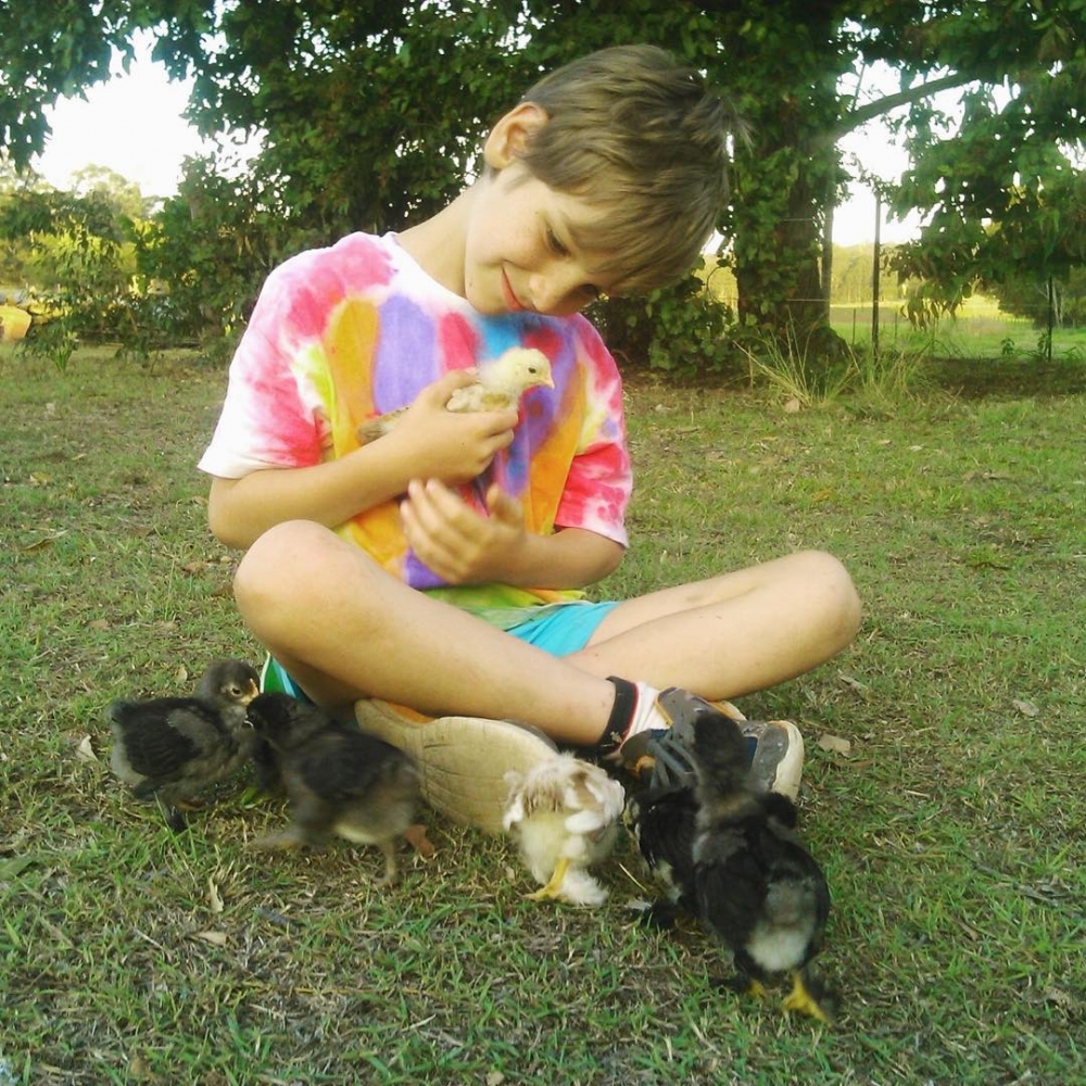 為了節省生活費,父子搬到鄉下,開始在家自學。