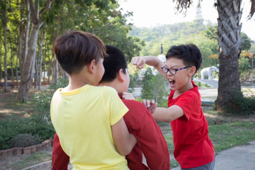 如果出現肢體踫撞，家長就要出手阻止。