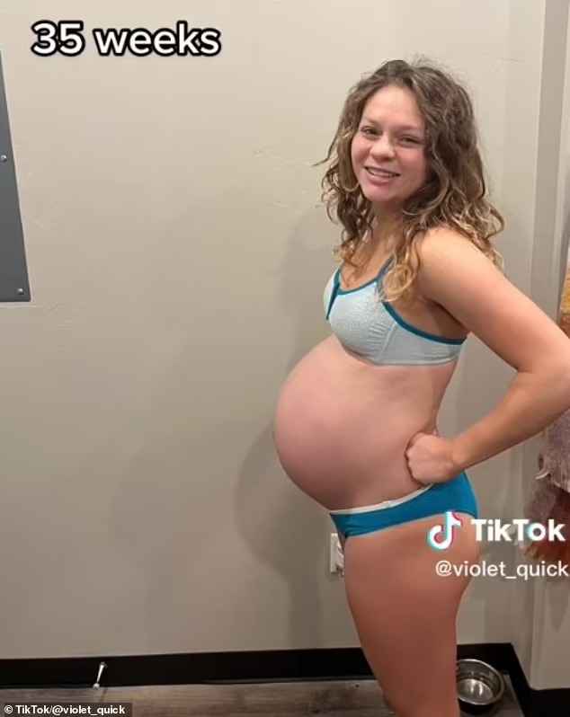 發現懷孕時，Violet的子宮環仍在原位，只能說寶寶生命力實在太強