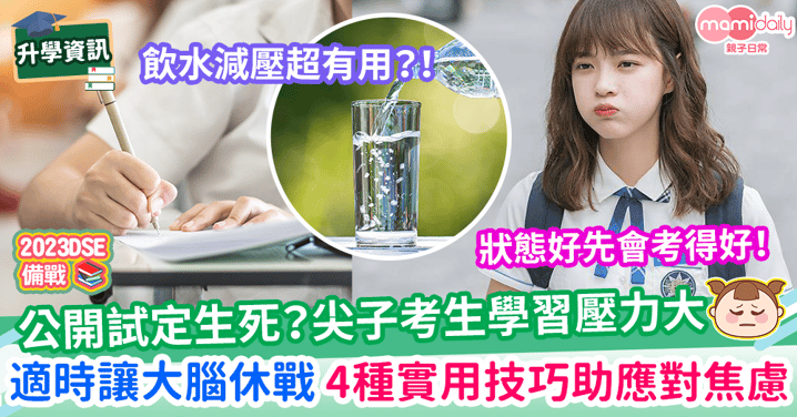 【DSE備戰】2023DSE一試定生死?尖子考生學習壓力大 適時要讓大腦關機 4種實用技巧助應對焦慮!