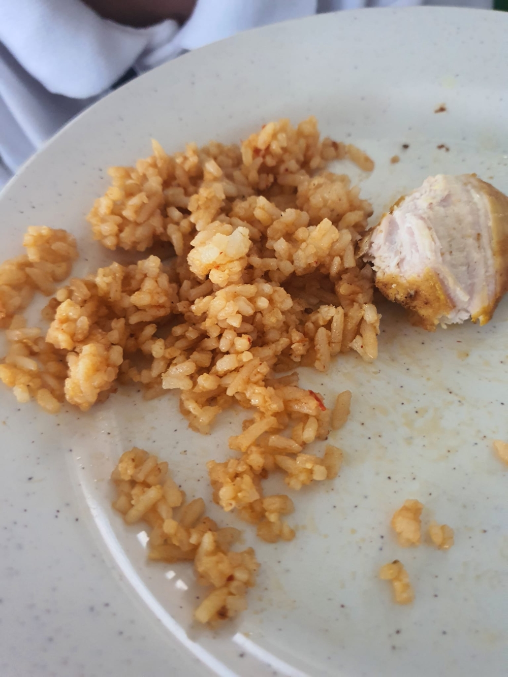 男童母親會撕碎雞肉塊,所以男童不曾自己咀嚼大塊雞肉。