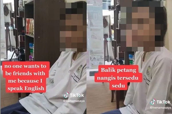 女兒因不會說馬來文,在學校無法和同學交流