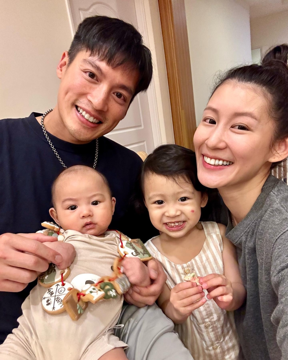 台星趙孟姿分享2歲女兒(右二)的胎內記憶