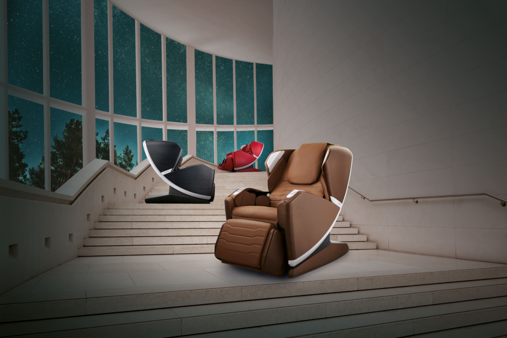 OSIM 減壓養身椅備有傳奇紅、經典啡、紳士黑三色,適合不同風格的媽媽。