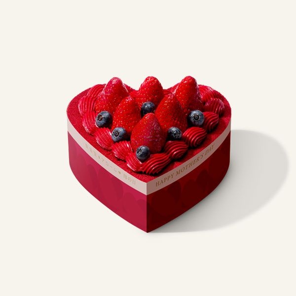 東海堂母親節系列蛋糕之草莓紅絲絨蛋糕。