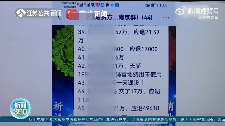 據初步統計，在當區面臨同樣情況的家長有40多名，涉及金額約800萬元。