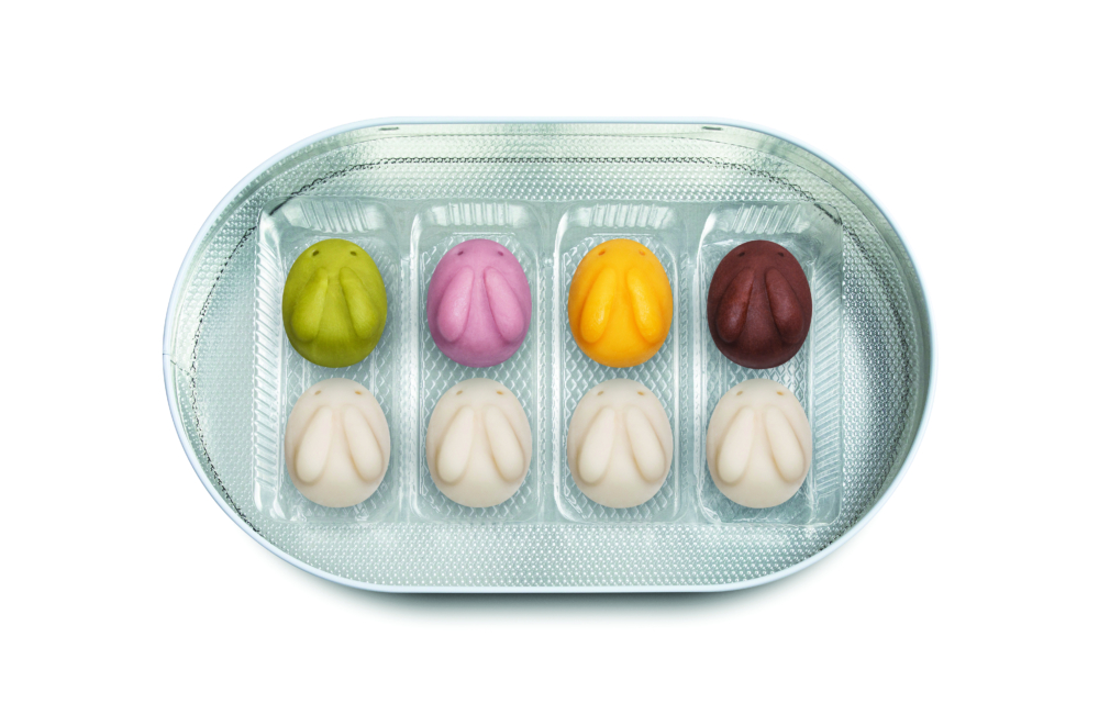 東海堂獨創的立體兔子流心奶黃月餅。