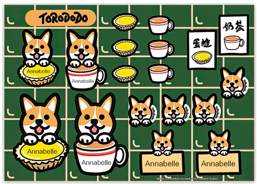 FOTOMAX x TORODODO 姓名貼紙-菠蘿油款。