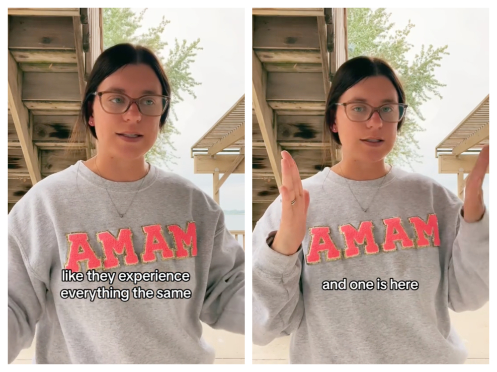 Allison親自觀察兩名雙胞胎兒子的發展進度。