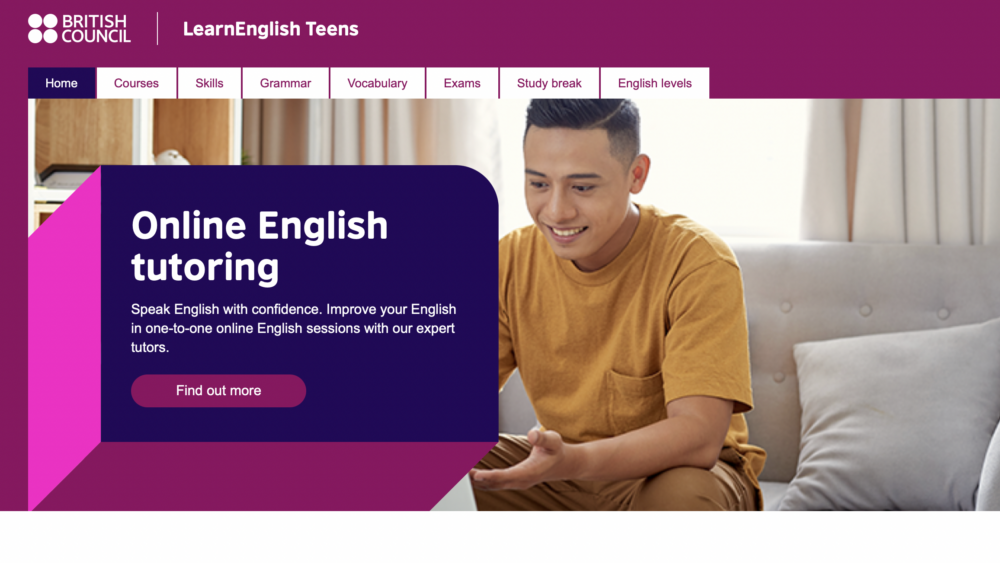 British Council Learn English (Teens)是專門為青少年設立的學習平台。