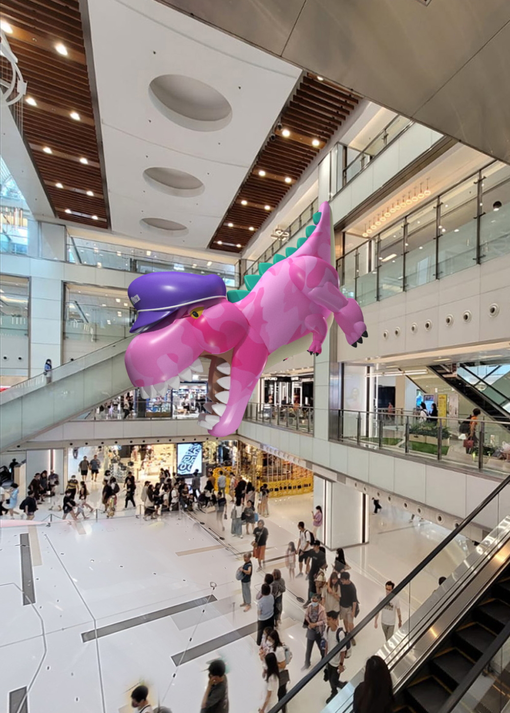 身長10米的恐龍大使於9月1日起率先坐鎮於新城市廣場1期3樓中庭。