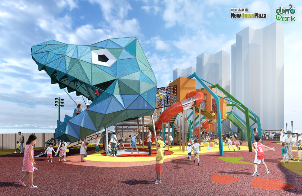 沙田新城市廣場全港首個3.5萬平方呎户外恐龍公園10月開幕。