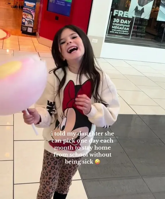 該名媽媽指，女兒可以在這天額外的休息日做任何她喜歡的事。