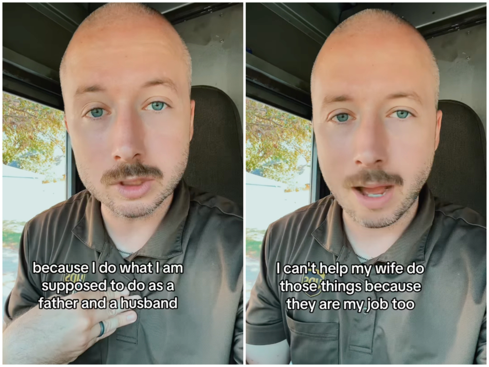 他話鋒一轉，表示帶孩子和做家務本來也是男人的工作，不存在幫忙的說法。