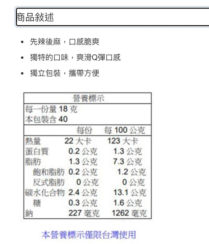 王介立醫師指出:「每100克有破千毫克的鈉」,與便利店最鹹的梅肉差不多等級,超級重鹽!