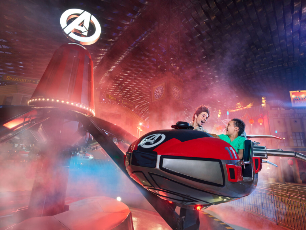 刺激的漫威主題機動設施。