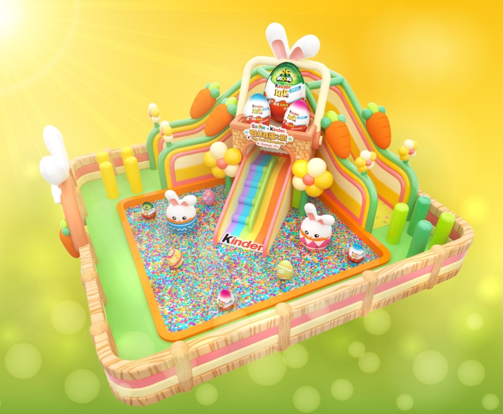 「STAYFUN x Kinder奇趣尋蛋之旅 @ 奧海城」設有3,000呎室內繽紛吹氣尋蛋樂園。