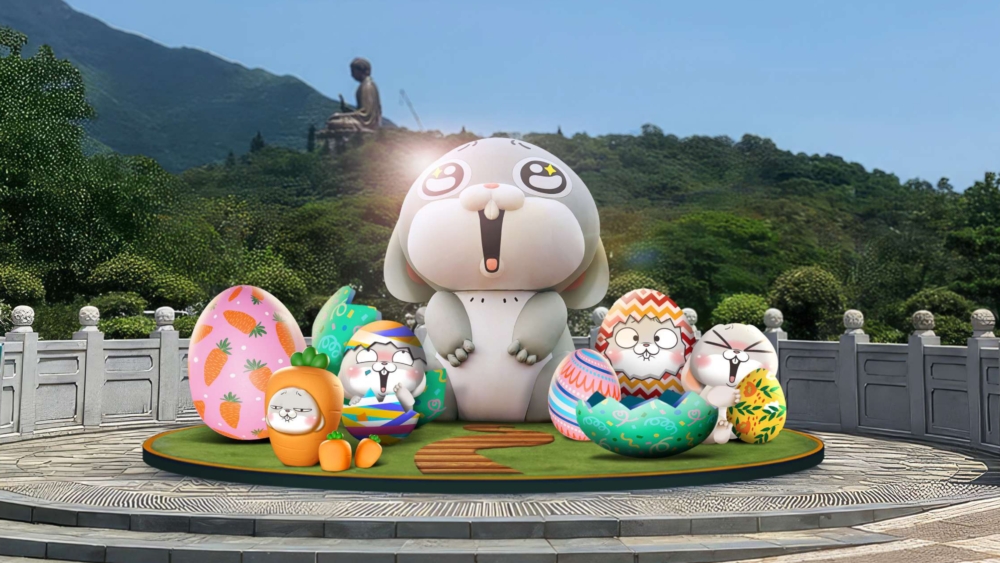 人氣插畫角色「好想兔」於復活節登陸香港「好想兔尋蛋派對@昂坪360」。