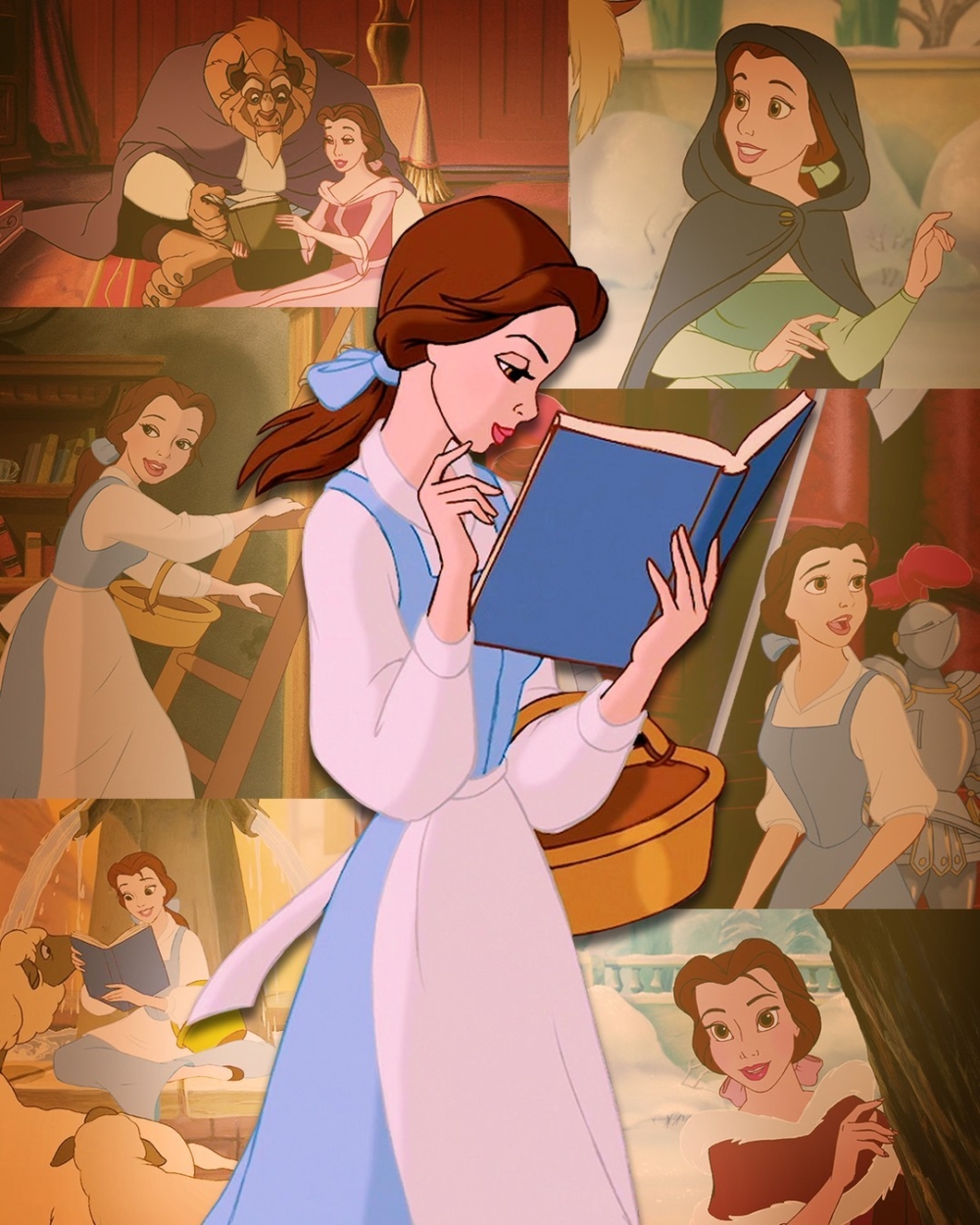 《美女與野獸》女主角貝兒喜歡讀書,個性善良聰慧。