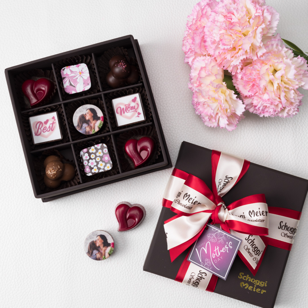母親節禮物2024｜Schoggi Meier「『最佳媽媽」母親節自訂朱古力禮盒」。