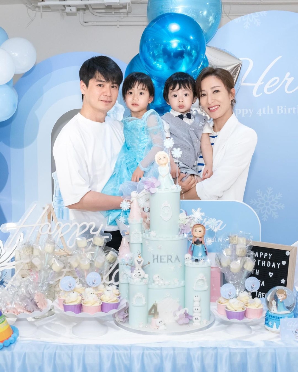 楊茜堯4歲長女辦Frozen主題生意派對!