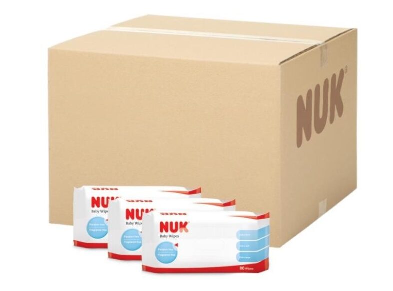 NUK嬰兒濕紙巾80片 (原箱20包)