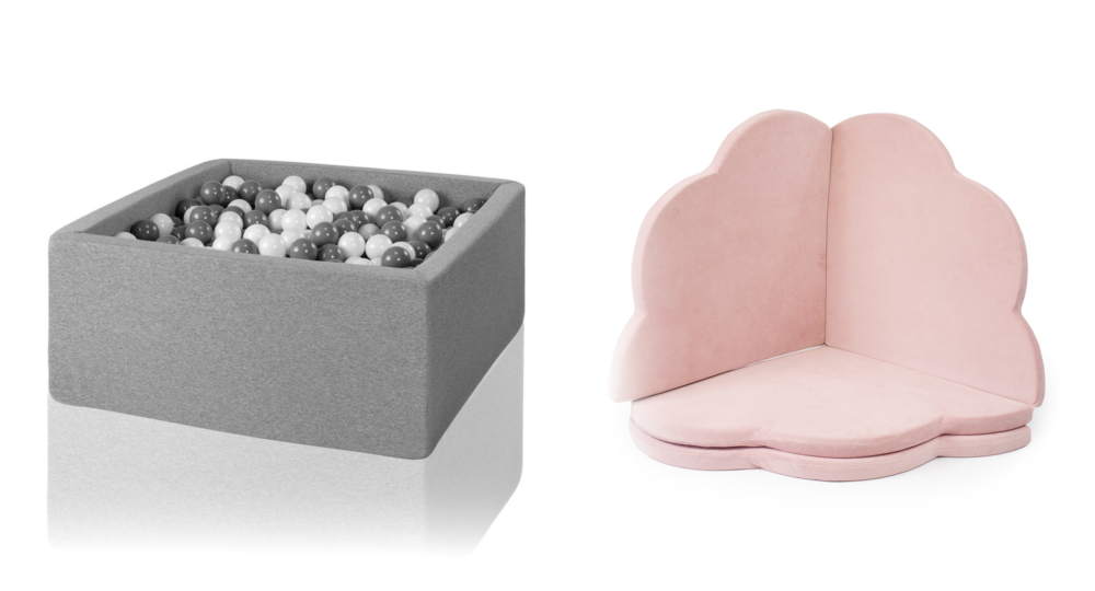 消費滿$10,000，獲贈(左)MISIOO波波池（顏色隨機），價值$1,690；消費滿$8,000，獲贈(右)MISIOO花形地墊（顏色隨機），價值$1,590