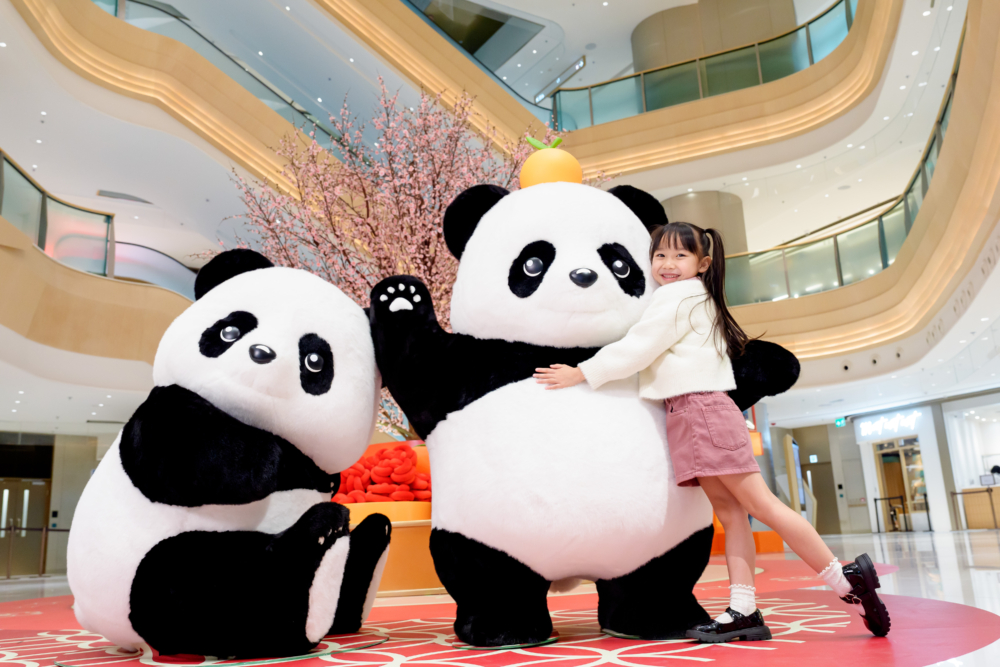 各個樓層的熊貓打卡區