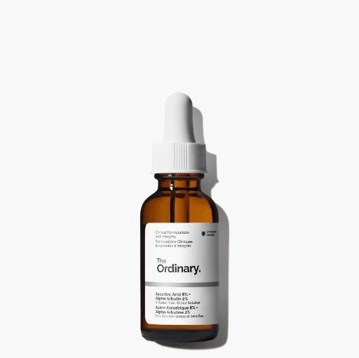 The Ordinary：8%維他命C 2%熊果苷面部精華。