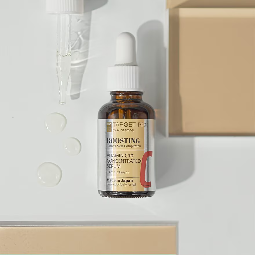 Target Pro by Watsons：Boosting correct skin Complexion Vitamin C10 Concentrated serum。