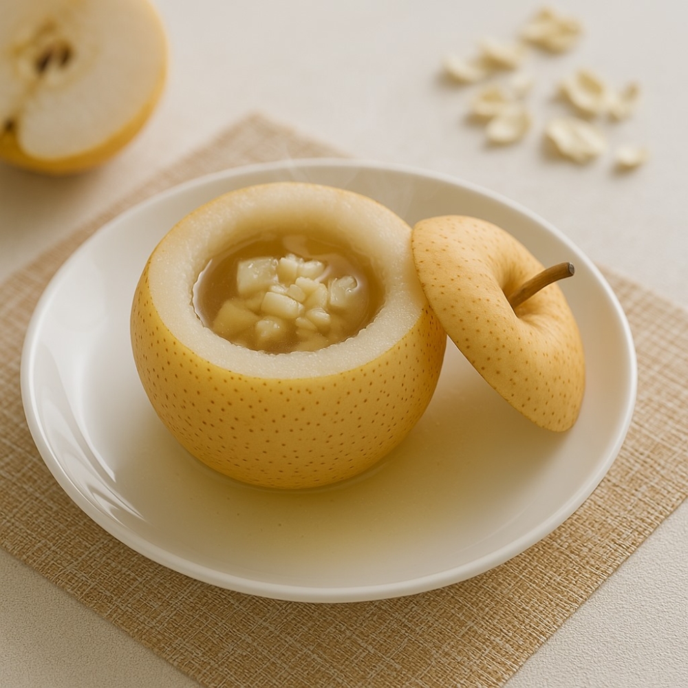 川貝蒸雪梨清熱潤肺,化痰止咳