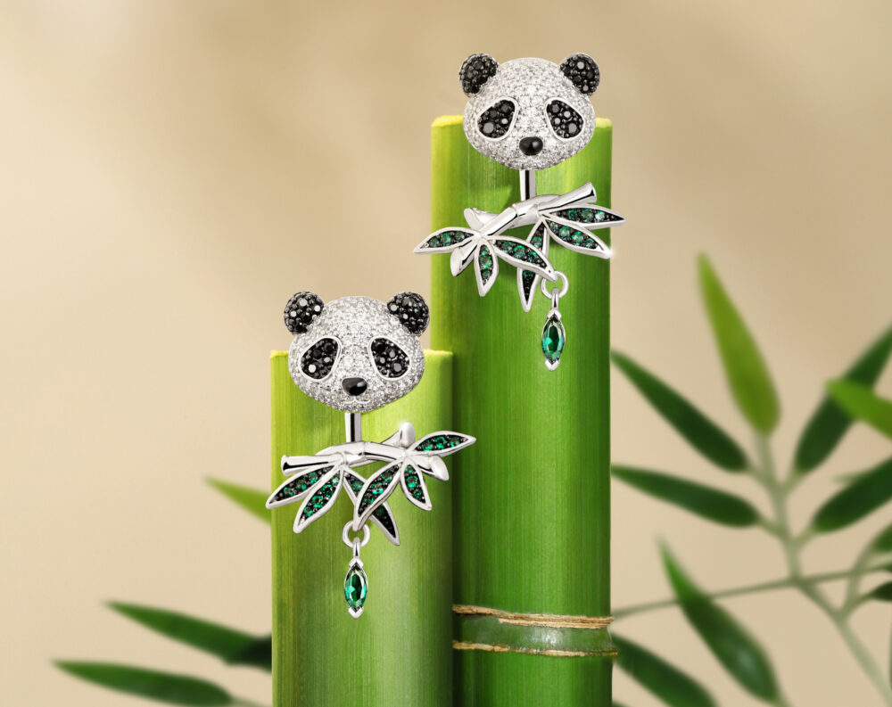 Puffy Panda耳環連吊飾 $1,800