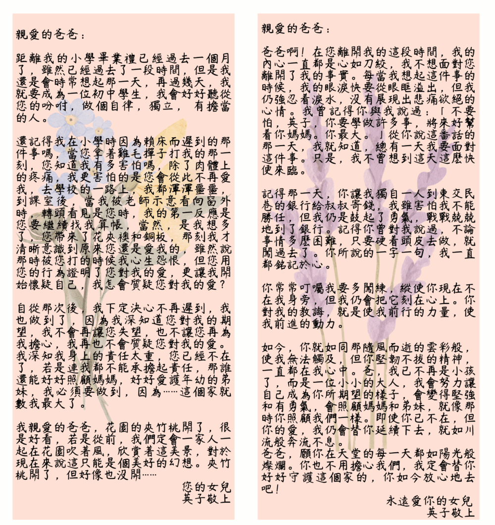 學生AI生成文字作品